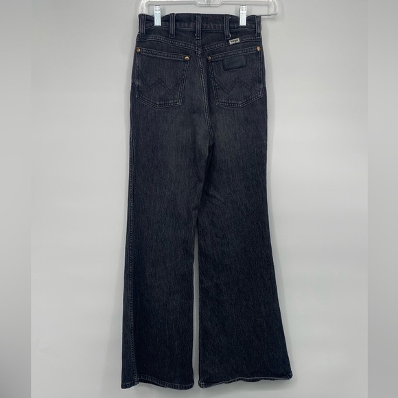 Anthropologie Wrangler Wanderer High Rise Flare Black Gray Jeans size 25 - Picture 4 of 12